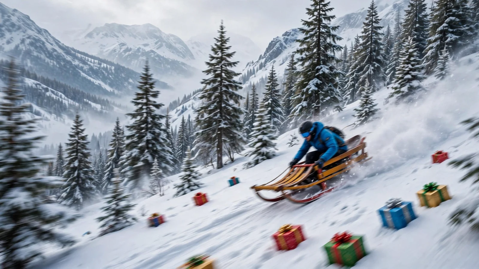 Snow Rider 3D sledging down snowy mountain